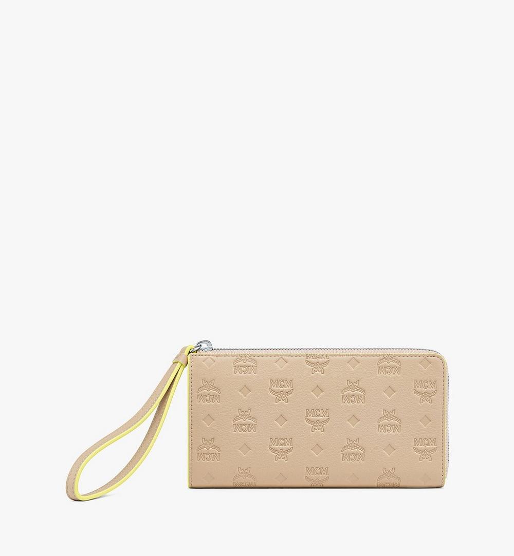 Klara Brieftasche aus Leder mit Monogramm mit Rundum-Reissverschluss 1
